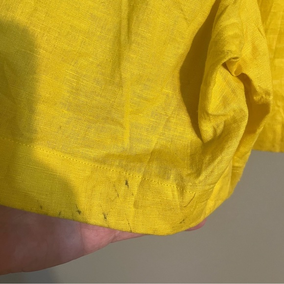 Universal Standard Womens Plus Yellow Linen Blend Pull On Shorts Size M NWT - Picture 7 of 13